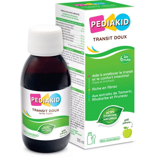 Pediakid Transit Doux Sirop Goût Pomme 125 ml