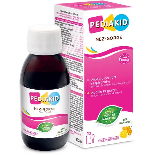 Pediakid Sirop Nez - Gorge Goût Miel Citron 125 ml