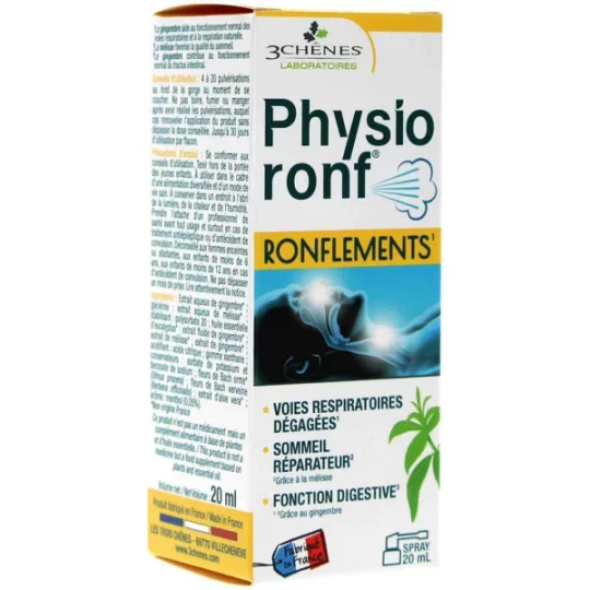 Les 3 Chênes PhysioRonf Ronflements Spray Buccal 20 ml