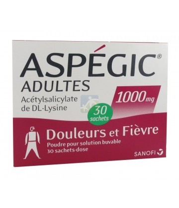 Aspegic Adultes 1000 mg x 30
