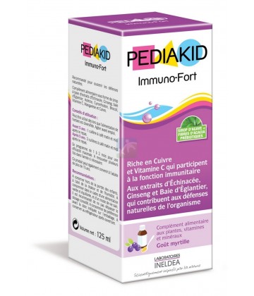 Pediakid Immuno-Fort Sirop Goût Myrtille 125 ml