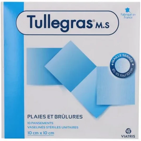 Tulle Gras Pansements Vaselinés x 10