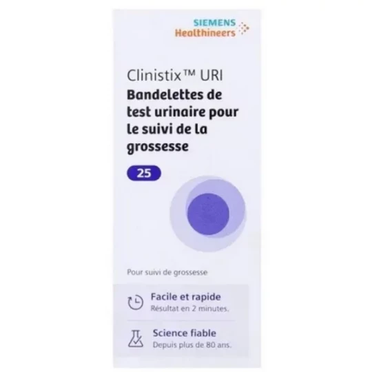 Clinistix URI Bandelettes de Test Urinaire pour le Suivi de la Grossesse x 25 - image 2