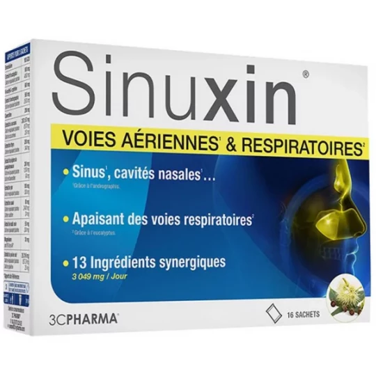 3C Pharma Sinuxin Voies Aériennes et Respiratoires x 16