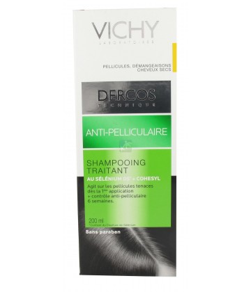 Vichy Dercos Anti-Pelliculaire Shampooing Traitant Cheveux Secs 200 ml