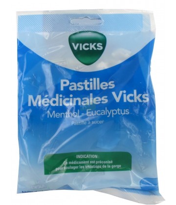 Vicks Pastilles Médicinales Menthol Eucalyptus x 30