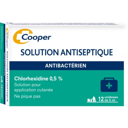 Cooper Solution Antiseptique Chlorhexidine 0,5 % x 12