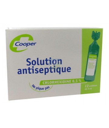 Cooper Solution Antiseptique Chlorhexidine 0,5 % x 12