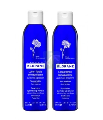 Klorane Lotion Florale Démaquillante au Bleuet 2 x 200 ml