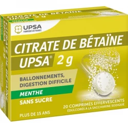 UPSA Citrate de Bétaïne Menthe Sans Sucre 2 g x 20