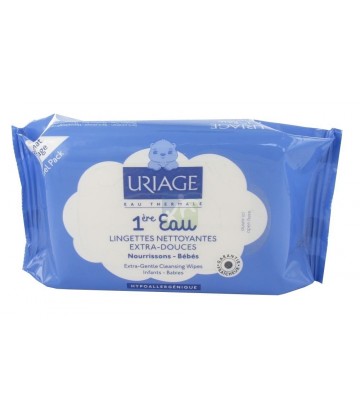 Uriage Bébé 1ère Eau Lingettes Nettoyantes Extra-Douces x 25