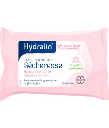 Hydralin Sécheresse Hydratation Intense Lingettes Intimes x 10
