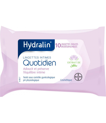 Hydralin Protection Quotidienne Lingettes Intimes x 10
