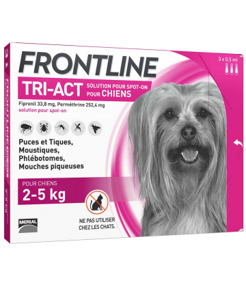 Frontline Tri-Act Chiens 2-5 kg x 3