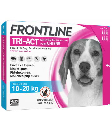 Frontline Tri-Act Chiens 10-20 kg x 6