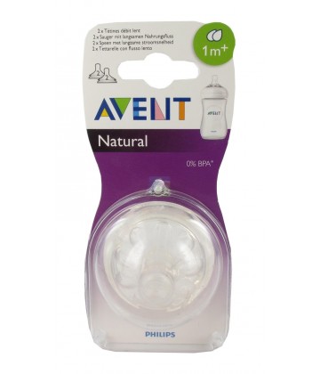 Philips AVENT Tétines Natural Débit Lent x 2