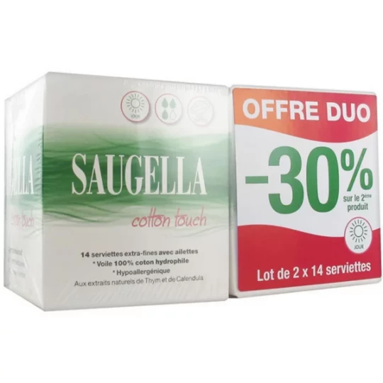 Saugella Cotton Touch Serviettes Hygiéniques Jour - image 2