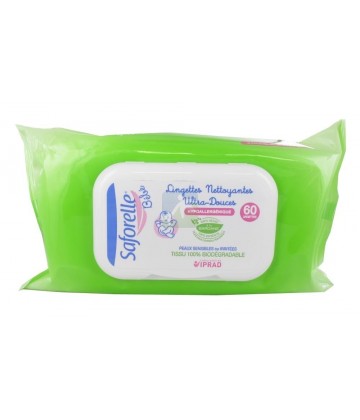 Saforelle Bébé Lingettes Nettoyantes Ultra-Douces x 60
