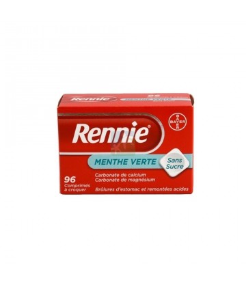 Rennie Menthe Verte Sans Sucre x 96