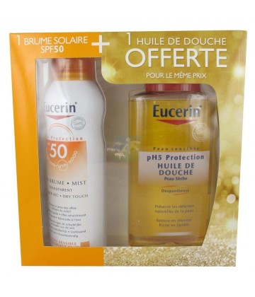 Eucerin Coffret Sun Brume SPF50 200 ml + Huile de Douche 200 ml OFFERTE