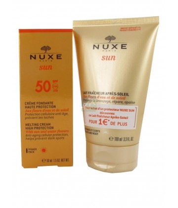Nuxe Sun Crème Fondante Visage Haute Protection SPF50 50 ml + Après Soleil 100 ml pour 1