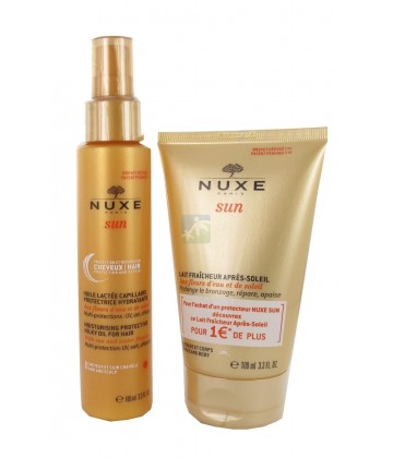Nuxe Sun Huile Lactée Capillaire 100 ml + Après Soleil 100 ml pour 1