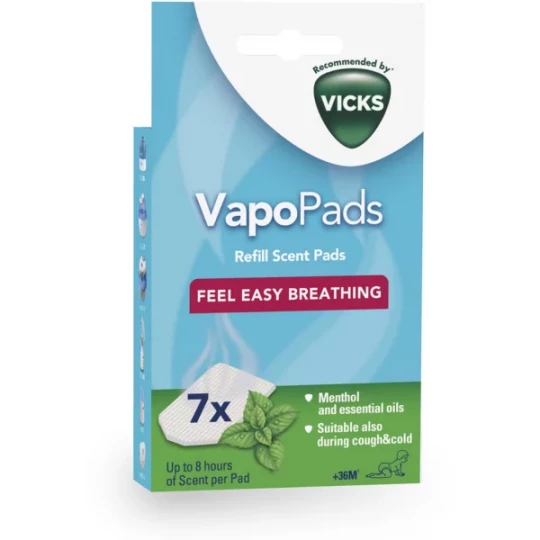 Vicks Paediatric Comforting VapoPads recharges pour diffuseur Menthol x 7