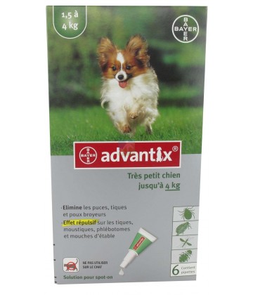 Advantix Très Petit Chien 1,5-4 kilos x 6
