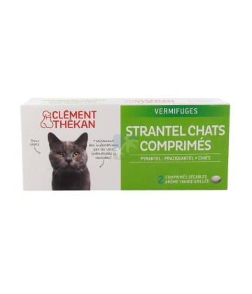 Clément Thékan Vermifuges Strantel Chats x 2