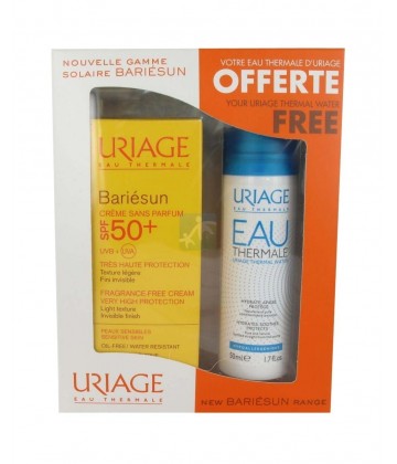 Coffret Uriage Bariésun Crème Sans Parfum SPF50+ 50 ml + Eau Thermale 50 ml OFFERTE