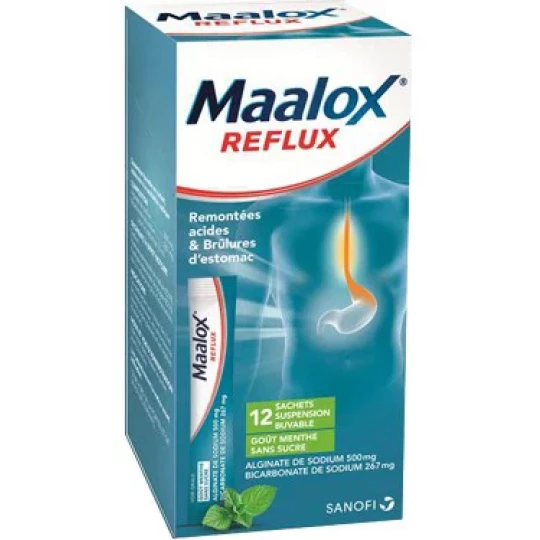 Maalox Reflux goût Menthe Sachets x 12