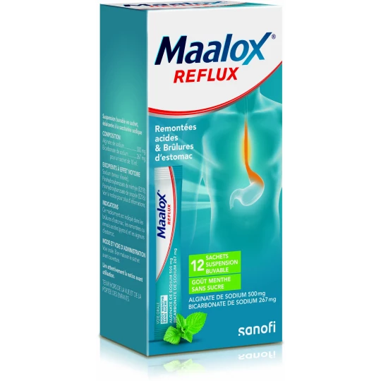 Maalox Reflux goût Menthe Sachets x 12