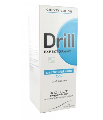 Drill expectorant carbocistéine 5% sirop toux grasse 200 ml