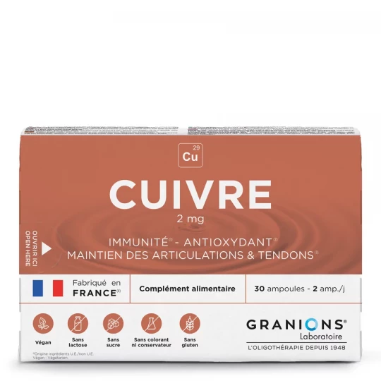 Granions de Cuivre 0,3 mg/2 ml x 30