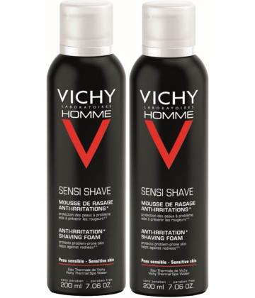 Vichy Homme Mousse à Raser Anti-irritations 2 x 200 ml