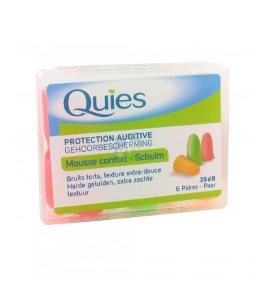 Quies Protection Auditive Mousse Fluo x 12