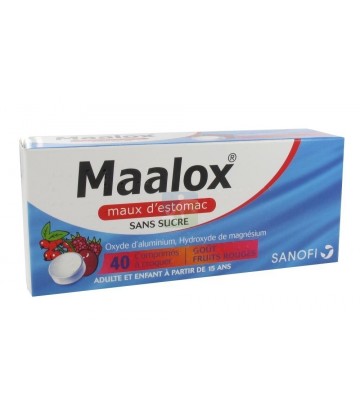 Maalox Maux d'estomac Fruits Rouges x 40