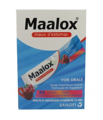 Maalox Maux d'estomac goût Fruits Rouges x 20