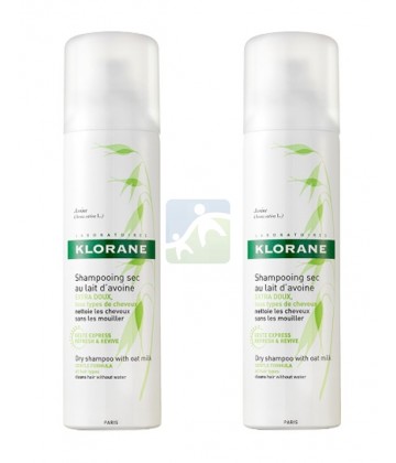 Klorane Shampooing Sec au Lait d'Avoine Extra Doux 2 x 150 ml
