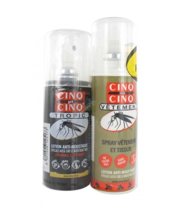 Cinq sur Cinq Famille Spray 100 ml + Tropic Lotion 75 ml Anti-Moustiques