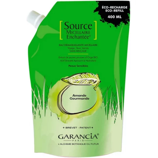 Garancia Source Micellaire Enchantée Éco-Recharge Eau Démaquillante Douce Amande 400 ml