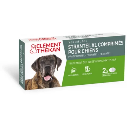 Clément Thékan Vermifuges Strantel Chiens XL x 2
