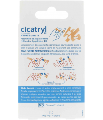 Cicatryl Pansements Multi-formes Doigts x 20