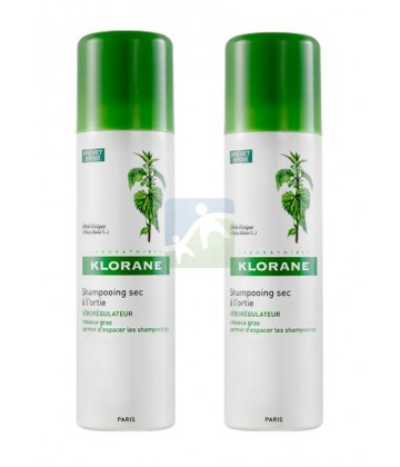 Klorane Shampooing Sec à l'Ortie Spray 2 x 150 ml