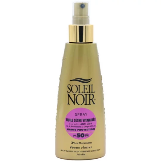 Soleil Noir Spray Huile Sèche Vitaminée SPF50 150 ml