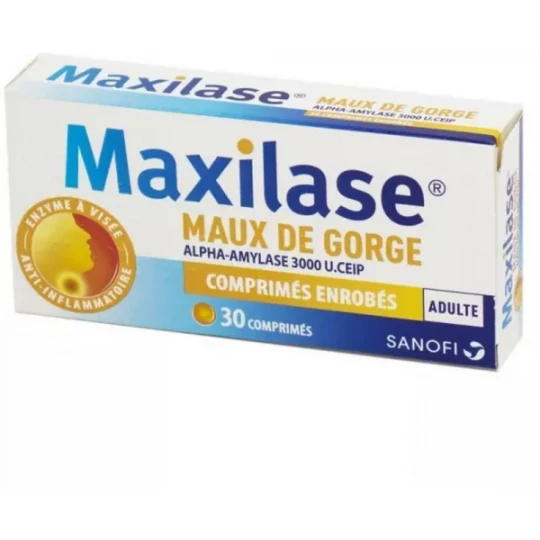 Maxilase Maux de gorge Comprimés x 30