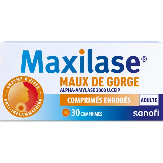 Maxilase Maux de gorge Comprimés x 30 - image 1