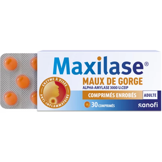 Maxilase Maux de gorge Comprimés x 30 - image 2