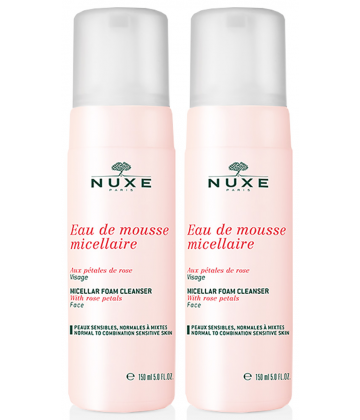 Nuxe Eau de Mousse Micellaire aux Pétales de Rose 2 x 150 ml