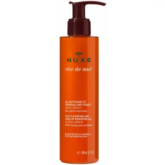 Nuxe Rêve de Miel Gel Nettoyant et Démaquillant Visage 200 ml